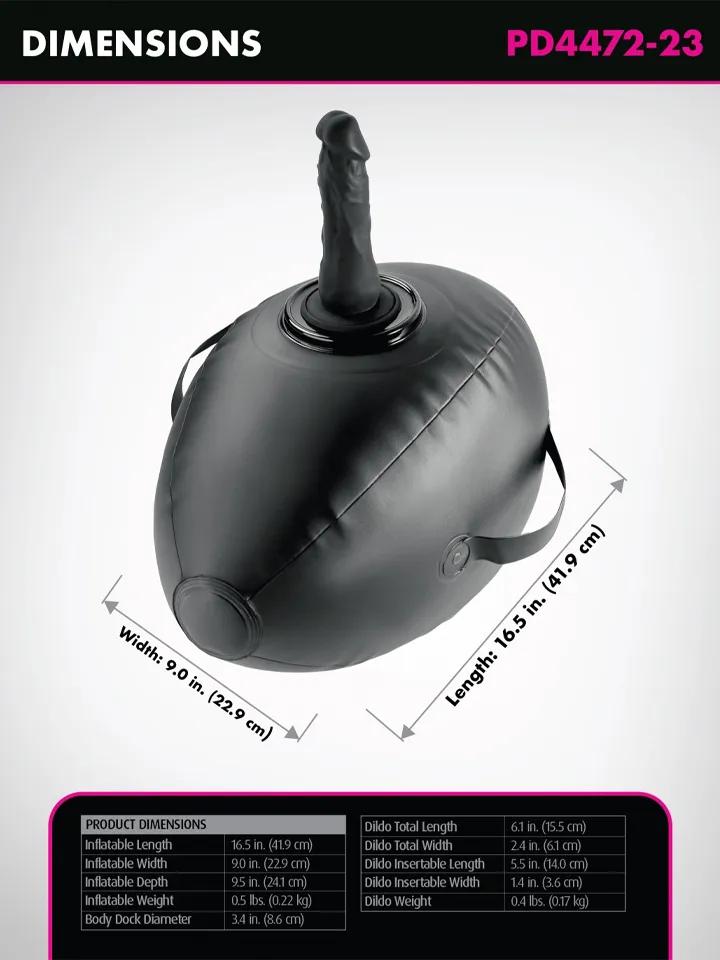 Fetish Fantasy Body Dock Inflatable Love Ball - Inflatable seat with dildo 4 [full]
