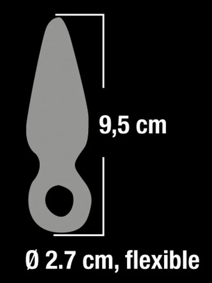 Finger Butt Plug 9,5 cm - Anal plug with pull ring 3 [full]