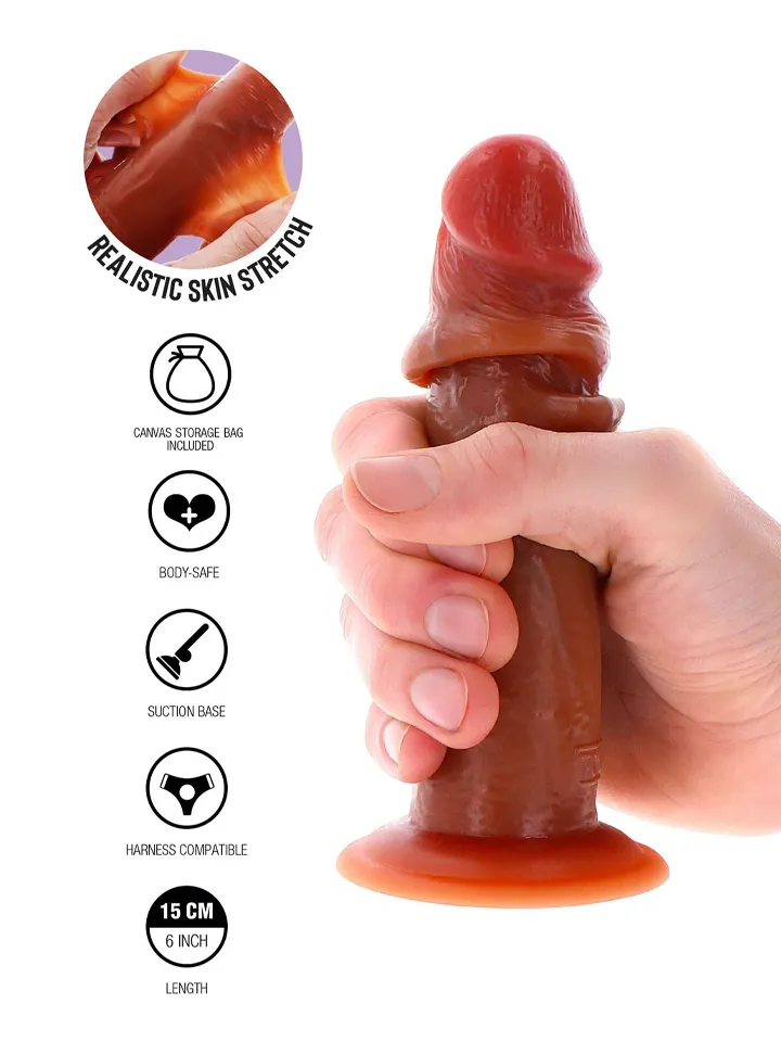 Foreskin Silicone Dildo 15 cm - Lifelike dildo 2 [full]