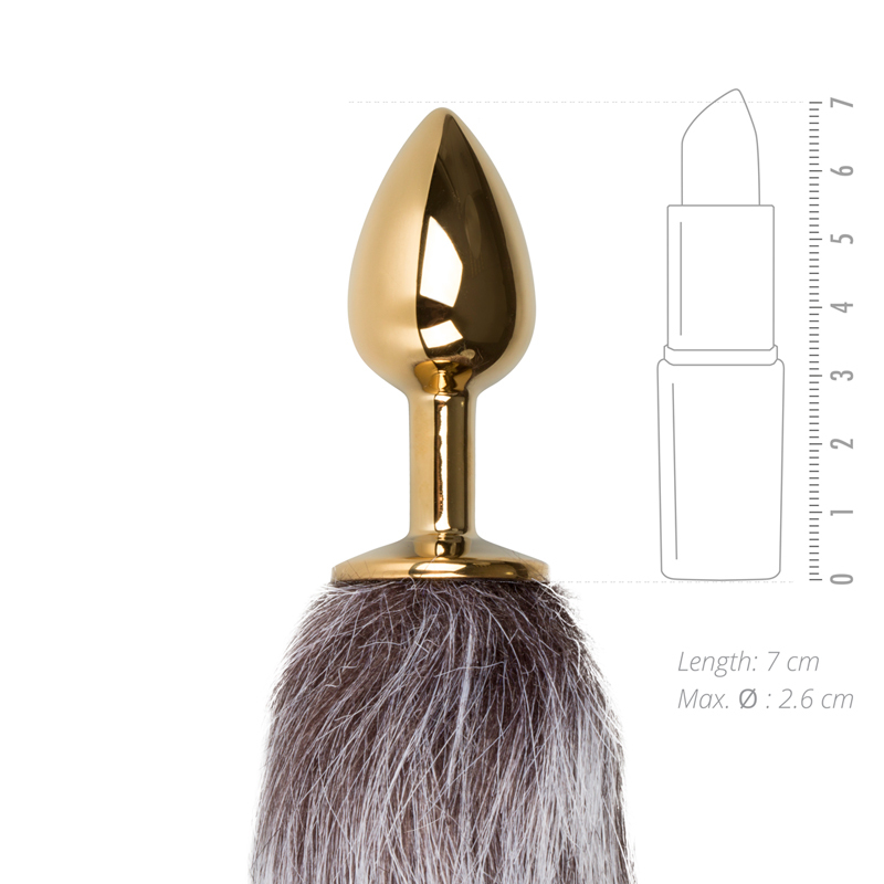Fox Tail Plug No. 5 Gold - Animal tail anal plug 3