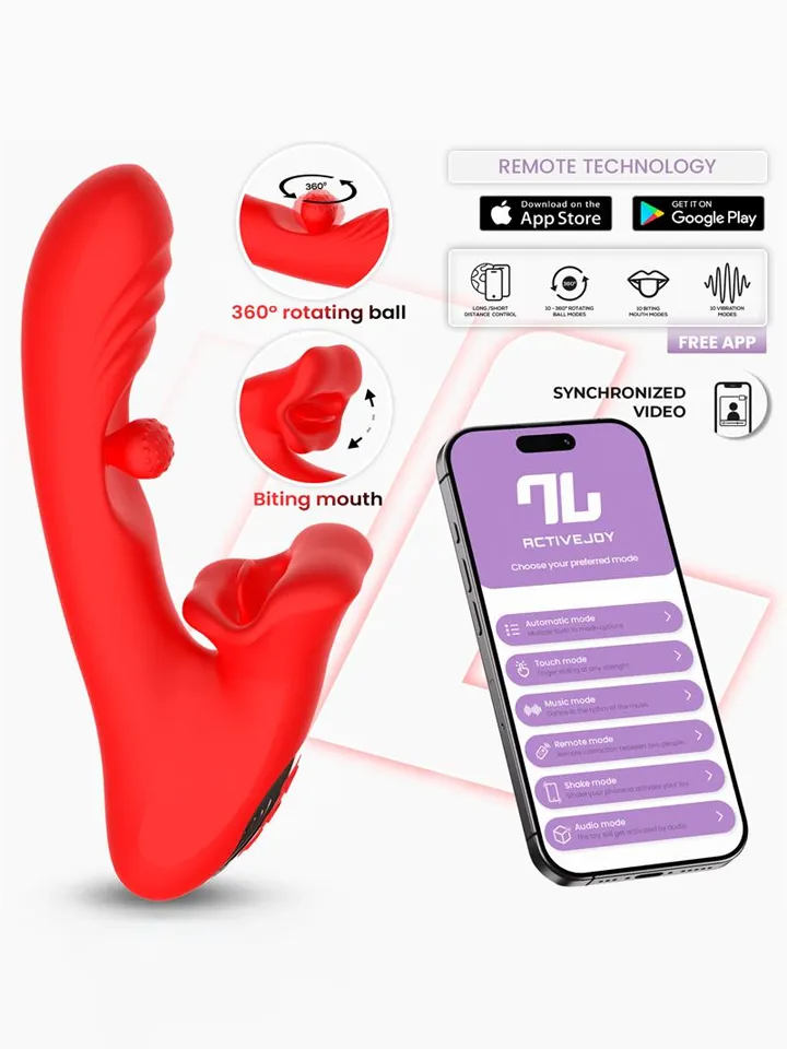 Franky Biting & Rotating Ball Vibrator With App - App-controlled rabbitvibrator 1 [full]