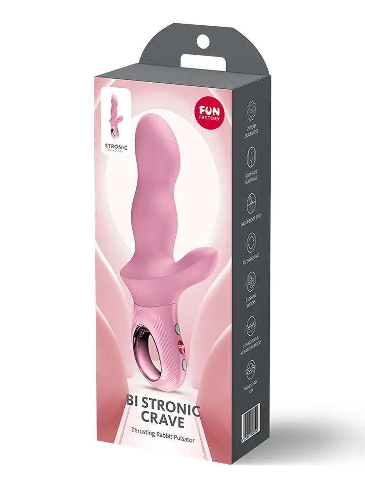 Fun Factory Bi Stronic Crave Thrusting Rabbit Pulsator Rosé - Rabbit vibrator 8 [full]