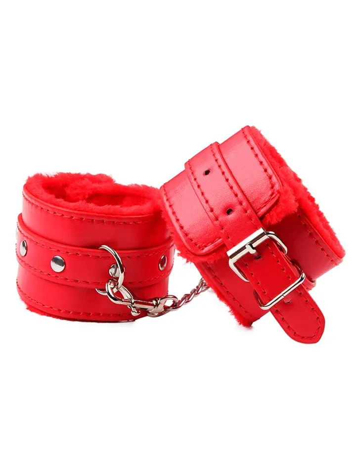 Furry Wrist Cuff Red - Handcuffs 1 [full]