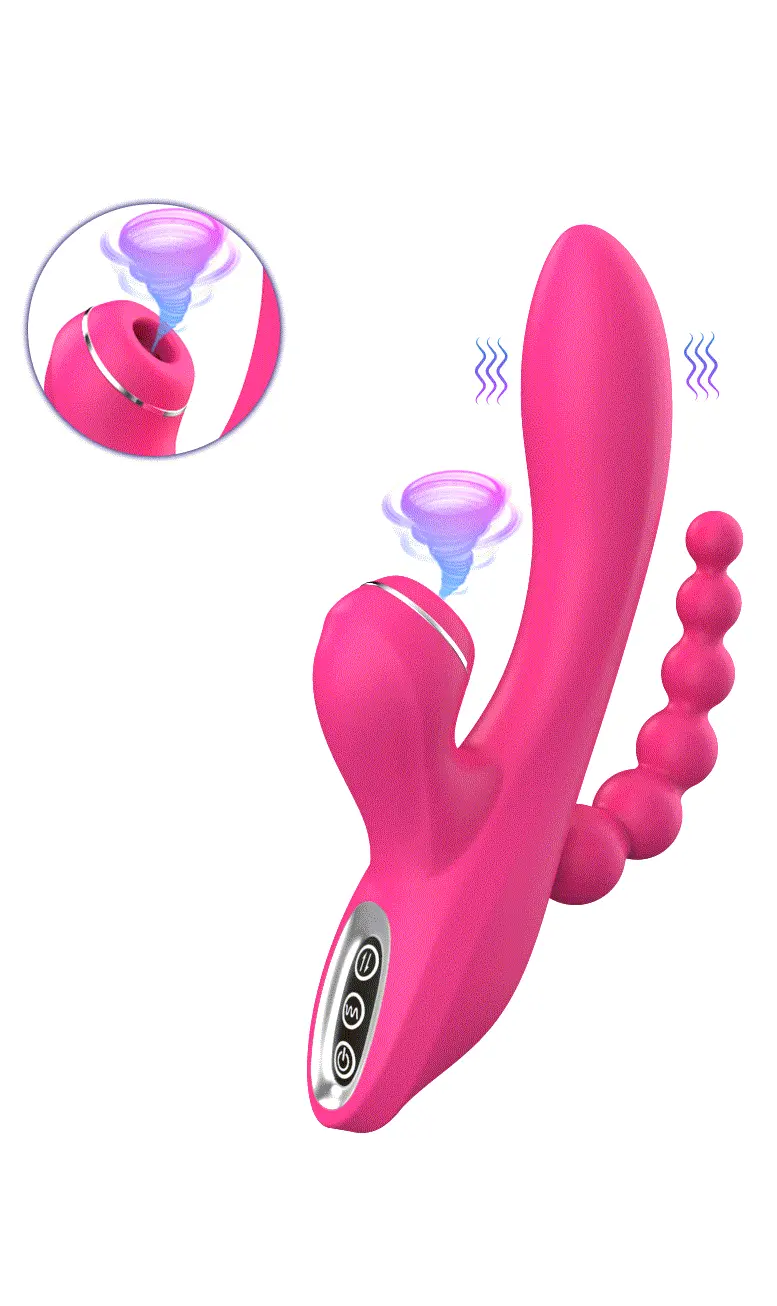 G-spot Vibrator With Sucking & Anal Beads - Rabbit vibrator 1 [full]
