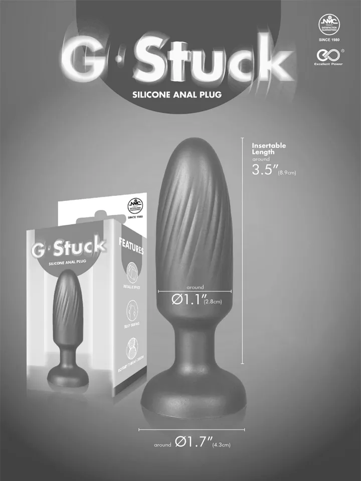 G-Stuck Silicone Butt Plug Blue - Anal plug 2 [full]