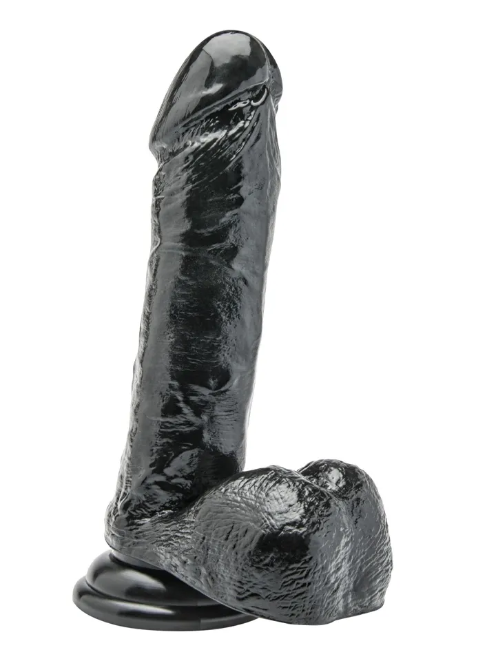 Get Real Dildo With Balls Black 18 cm - Lifelike dildo 1 [full]