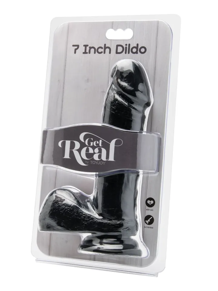 Get Real Dildo With Balls Black 18 cm - Lifelike dildo 2 [full]