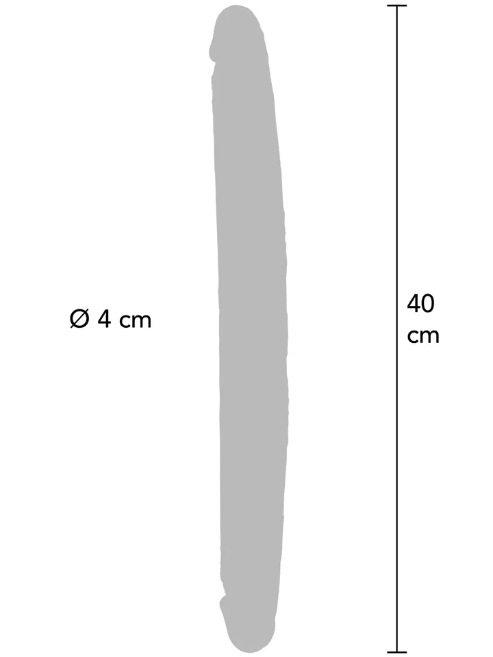 Get Real Silicone Foreskin Double Dong 40 cm - Dual dildo 3