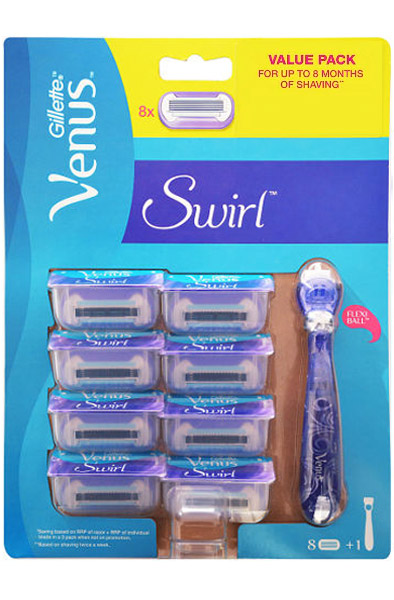 Gillette Venus Swirl Razor + 8-pack - Venus razor 2