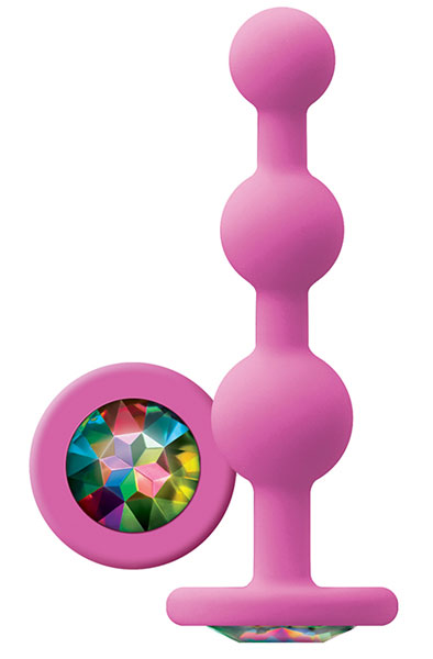 Glams Ripple Rainbow Gem Pink - Anal plug 1