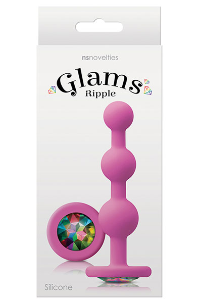 Glams Ripple Rainbow Gem Pink - Anal plug 2