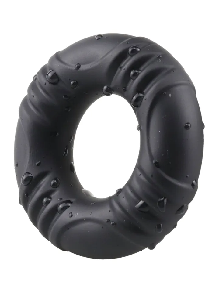 Great Fit Silicone Cock Ring Black - Cock ring 1 [full]