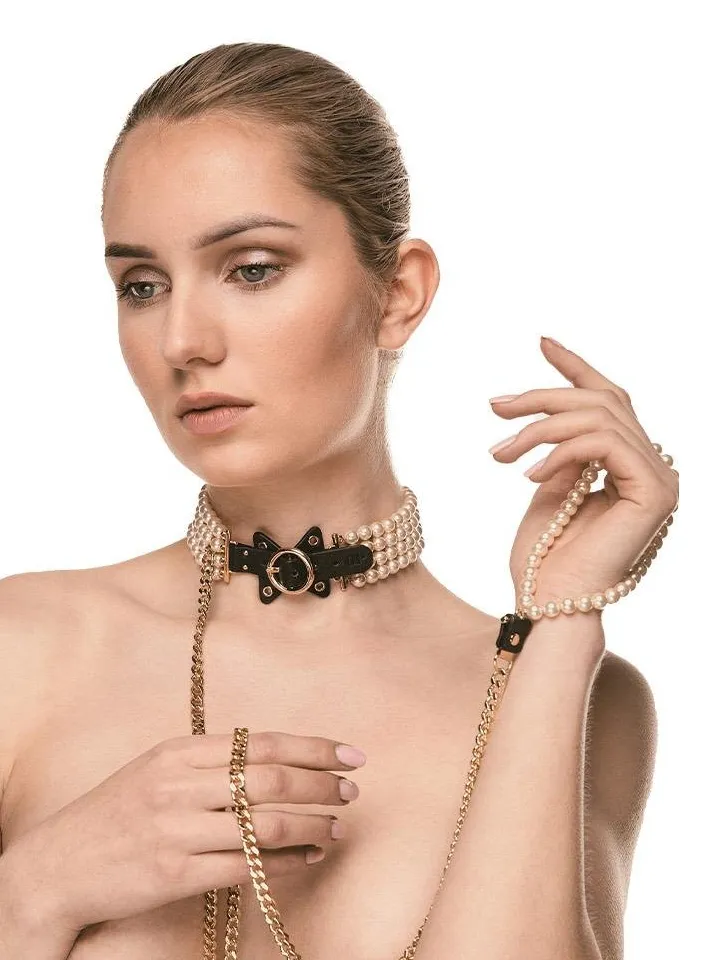 Guilty Pleasure Luminious Pearl Leash & Collar - Collar & leash 2 [full]