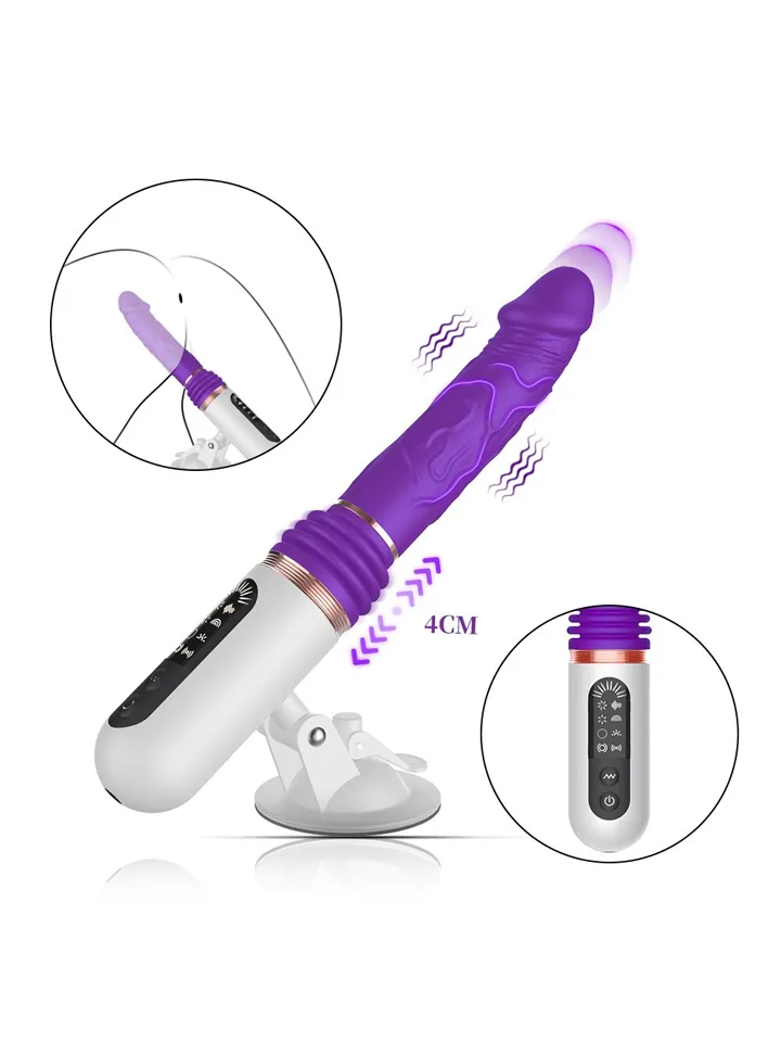 Hands-Free Thrusting & Vibrating Dildo - Sex machine 3 [full]