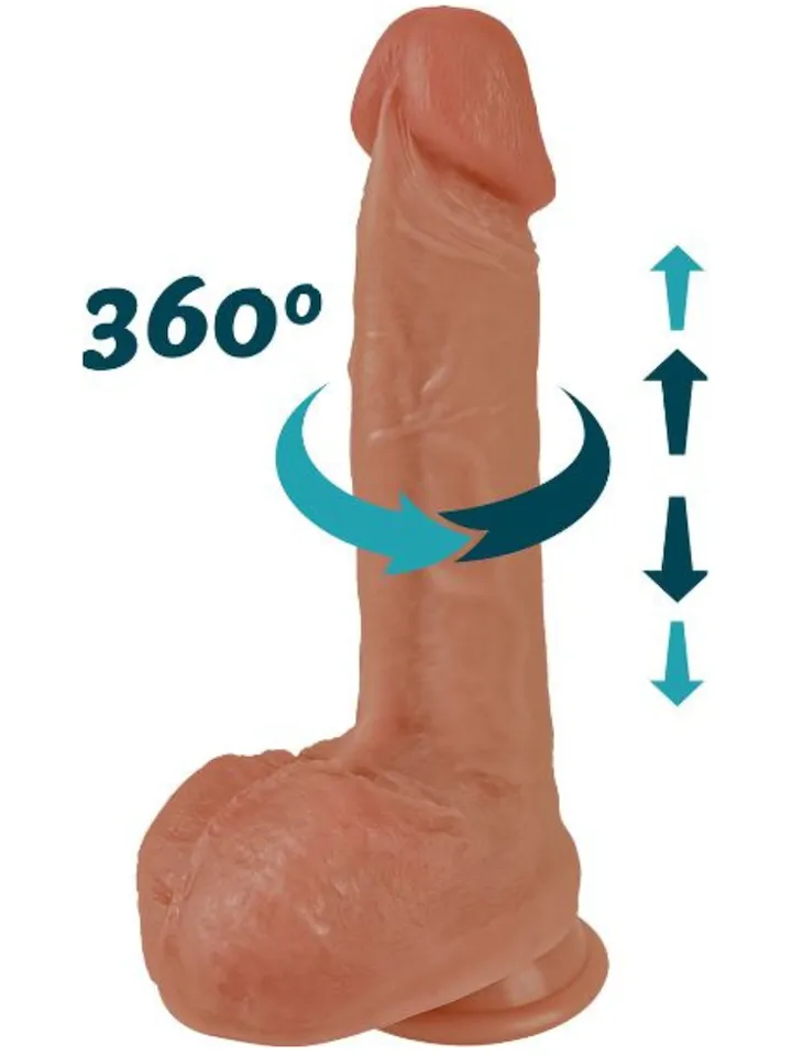 Heating, Thrusting & Rotating Silicone Dildo 22 cm - Vibrating dildo 3