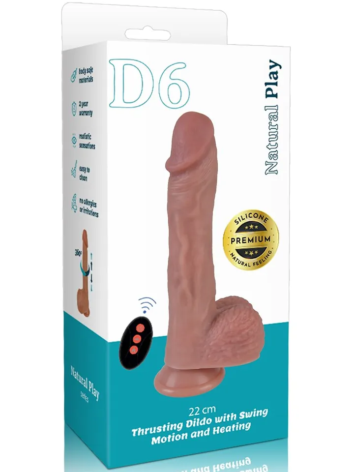 Heating, Thrusting & Rotating Silicone Dildo 22 cm - Vibrating dildo 5
