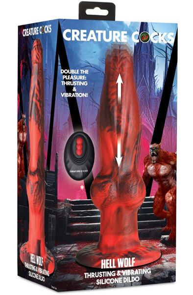 Hel-Wolf Thrusting & Vibrating Dildo 22 cm - Dragon dildo 6