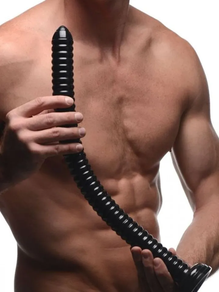 Hosed Ribbed Anal Snake 51 cm - Extra long anal dildo 2 [full]