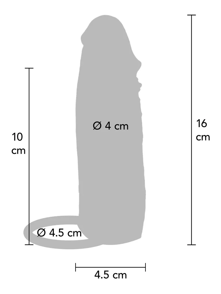 Hydrated Skin Penis Sleeve Silicone 16 cm - Penis extender/penis sleeve 3 [full]