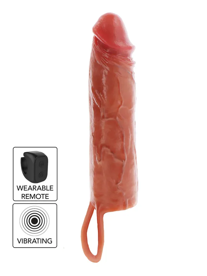 Hydrated Skin Penis Sleeve Vibrating 20 cm - Vibrating penis extender 1 [full]