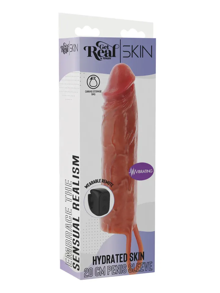 Hydrated Skin Penis Sleeve Vibrating 20 cm - Vibrating penis extender 5 [full]