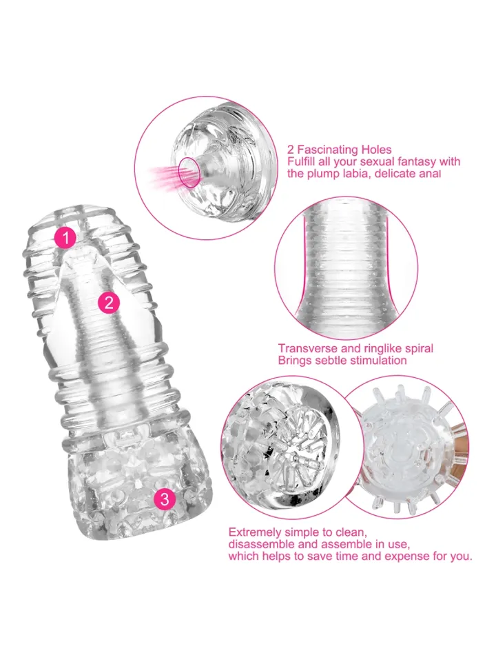 Ice Girl Clear Conical Masturbator - Stroker 3 [full]