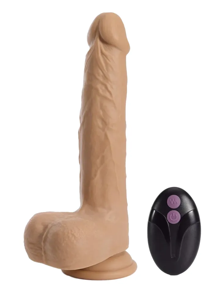 Idalis Thrusting & Vibrating Dildo Flesh 23 cm - Vibrating dildo 1 [full]