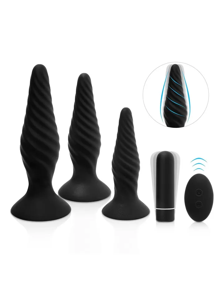 Idris Vibrating Anal Plug Set - Anal toys in a set 1 [full]