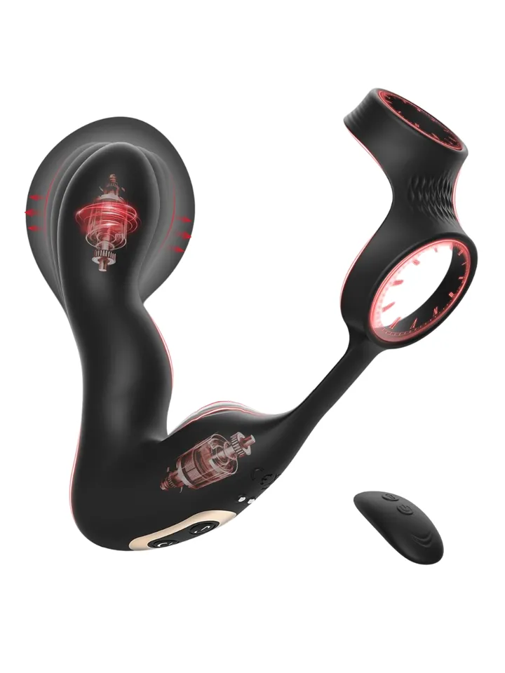 Inflatable Vibrating Prostate Massager - Prostate vibrator with penis ring 1 [full]