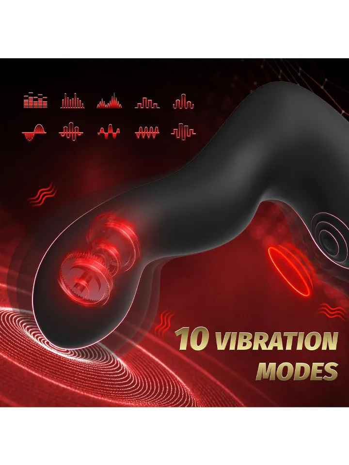 Inflatable Vibrating Prostate Massager - Prostate vibrator with penis ring 4 [full]