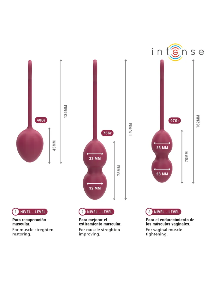 Intense Charli Kegel Ball Kit - Kegel balls 3 [full]