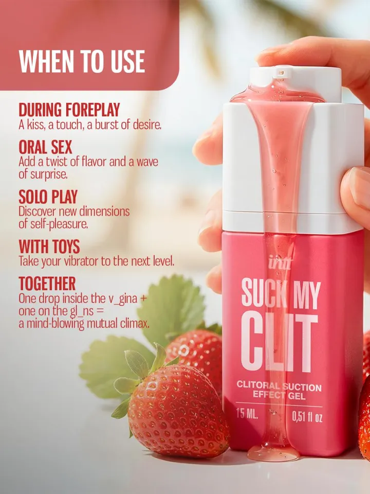 Intt Suck My Clit Gel Wild Strawberry 15ml - Stimulating gel 3 [full]