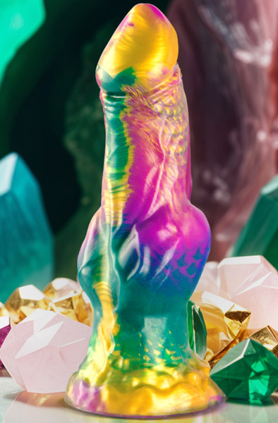 Iris Dildo With Rainbow Testicles Of Pleasure 22,5 cm - Monster dildo 6
