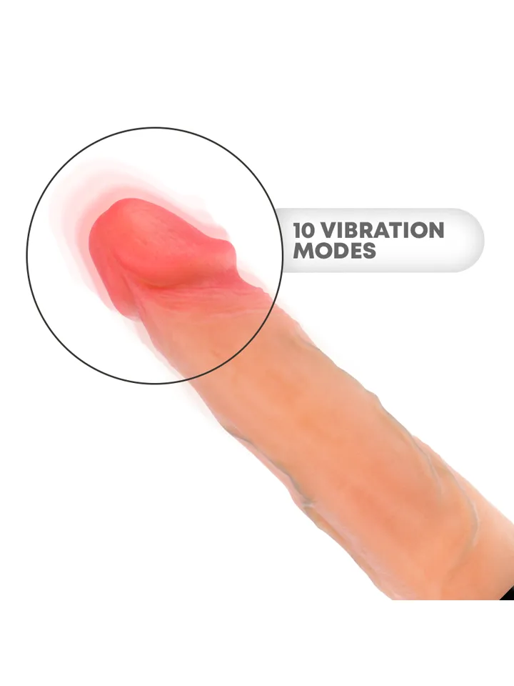 Jean Up & Down Vibrator With Heat Effect 24 cm - Vibrating dildo 4 [full]