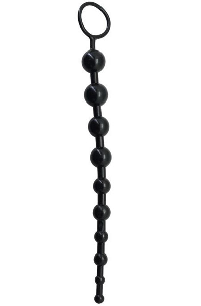 Jelly Long Anal Beads Black 31 cm - Anal beads 2