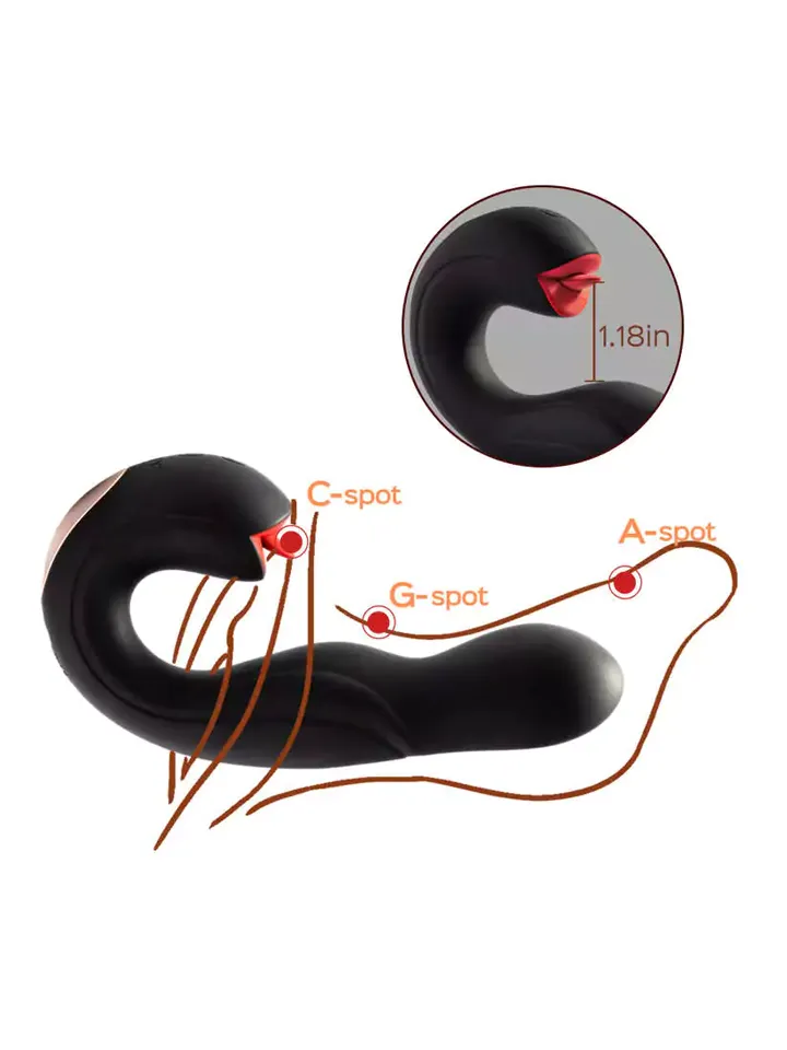 Joi Pro Rotating Head G-spot Vibrator & Clit Licker Red - G-spot vibrator 3 [full]