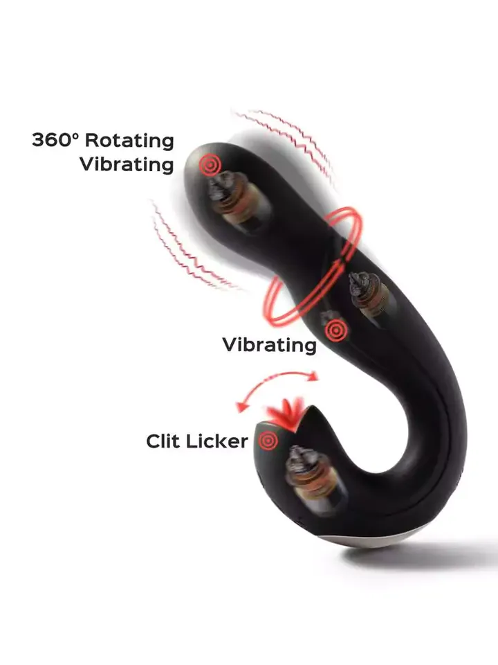 Joi Pro Rotating Head G-spot Vibrator & Clit Licker Red - G-spot vibrator 4 [full]