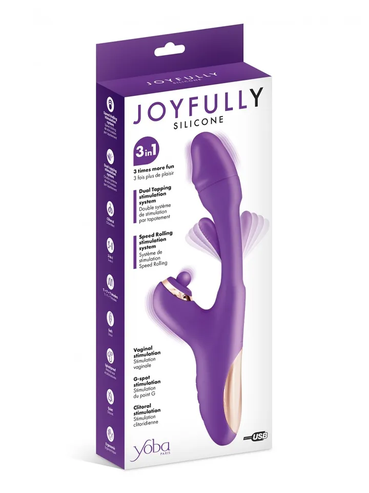 Joyfully Triple Stimulation Vibrator Purple - Rabbit vibrator 3 [full]