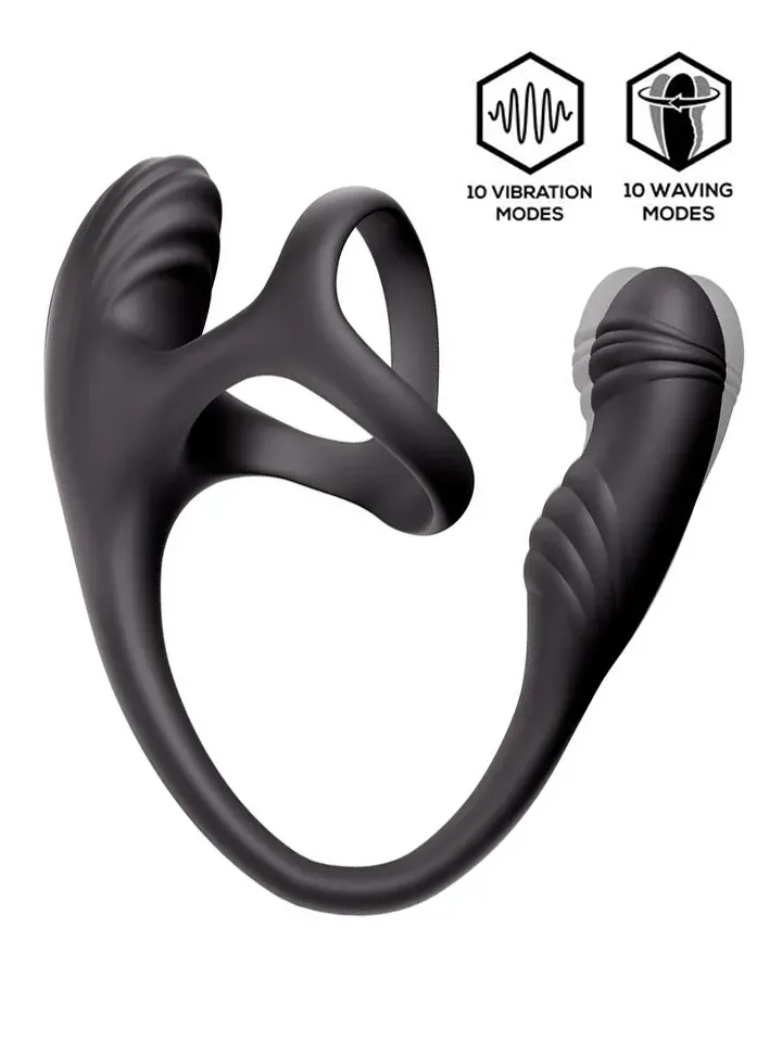 Kamber Waving Vibrating Anal Plug & Cockring - Anal plug with penis ring 1 [full]