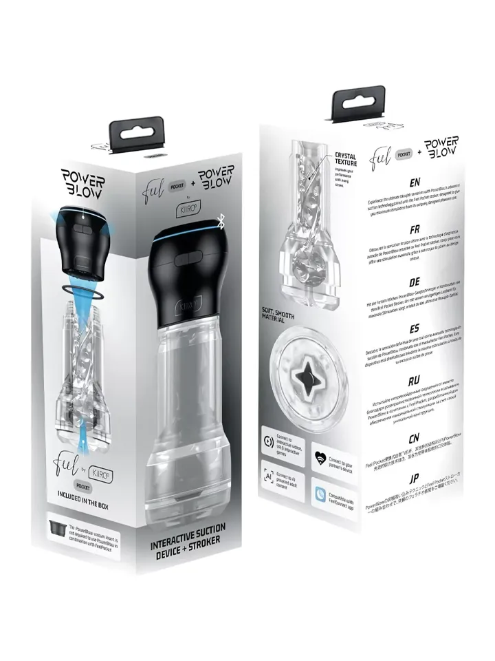 Kiiroo Feel Crystal Pocket Stroker + PowerBlow - Masturbator 5 [full]