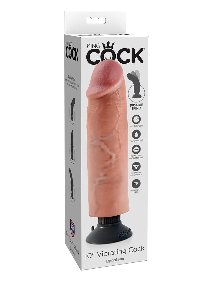 King Cock Realistic Vibrator 25,4 cm - Vibrating dilator 5 [full]