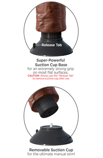 King Cock Vibrating Cock With Balls Brown 25,5 cm - Vibrierender Dildo 2