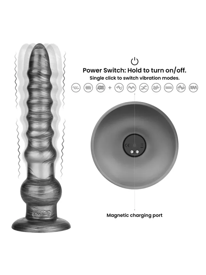King Sized Vibrating Vibrax Slider 32,3 cm - Vibrating anal dildo 2 [full]