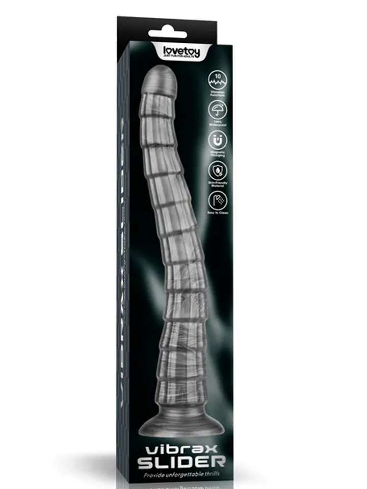 King Sized Vibrating Vibrax Slider 36,8 cm - Vibrating anal dildo 4 [full]