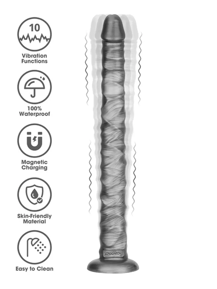 King Sized Vibrating Vibrax Slider 40,8 cm - Vibrating anal dildo 1 [full]
