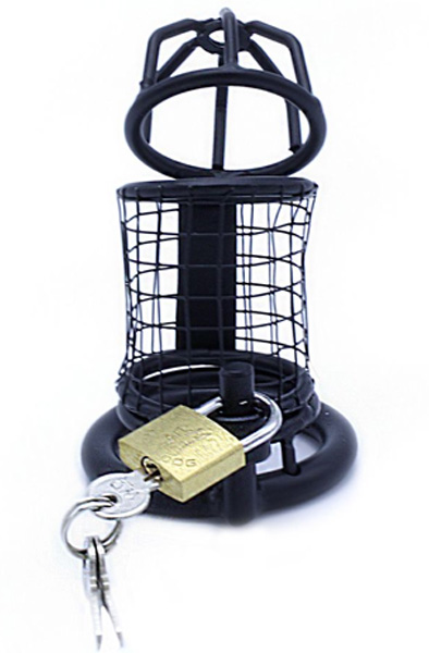 Kiotos Chastity Cage Squares Black 45 mm - Chastity cage 2