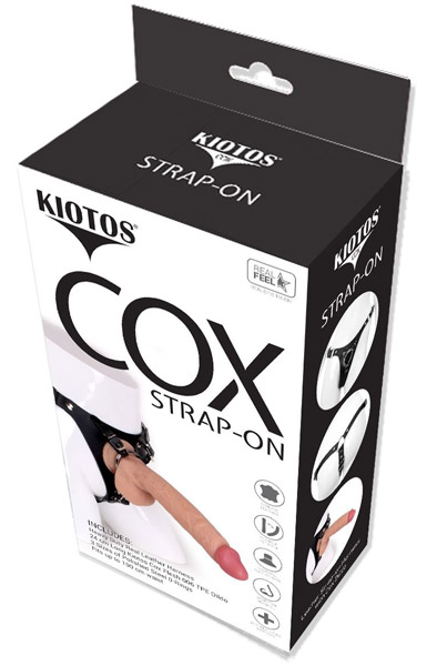 Kiotos COX Strap-On + Dildo Flesh 24 cm - Strap-on with harness 4