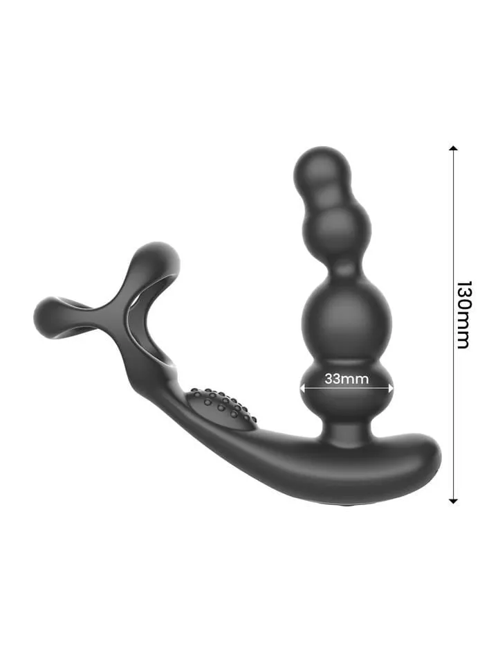 Klark Waving & Vibrating Plug With Remote - Prostate vibrator with penis ring 4 [full]