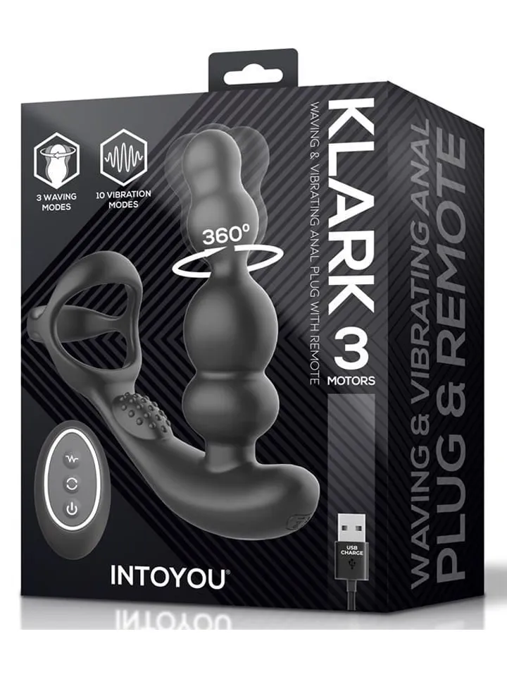 Klark Waving & Vibrating Plug With Remote - Prostate vibrator with penis ring 5 [full]