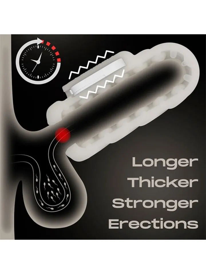 Knights Ring Vibrating Dual Purpose Sleeve-Spiral - Vibrating penis extender 2 [full]